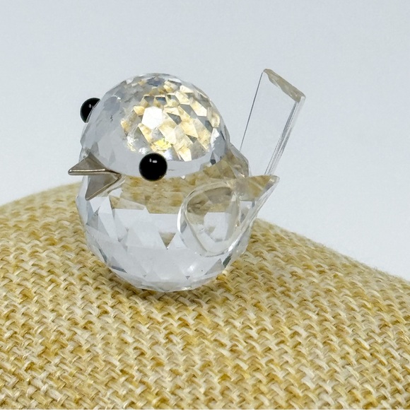 Swarovski Other - Swarovski Crystal Small “Mini Zoo” Sparrow Bird Figurine Silver Beak